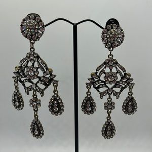 UTC Chandelier Rhinestones Earrings